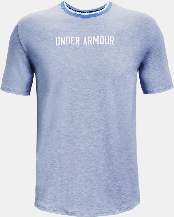 Men's UA RECOVER™ Short Sleeve, Blue, pdpMainDesktop image number 4